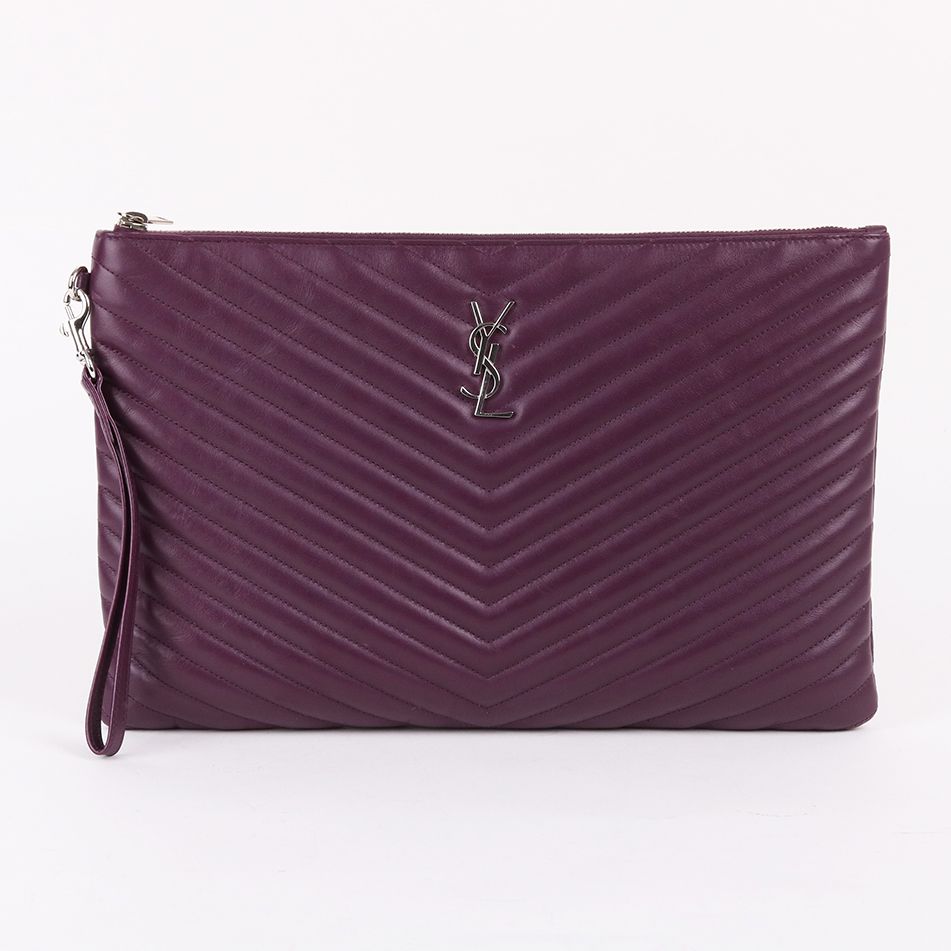 Saint Laurent Purple Large Clutch Bag 440222