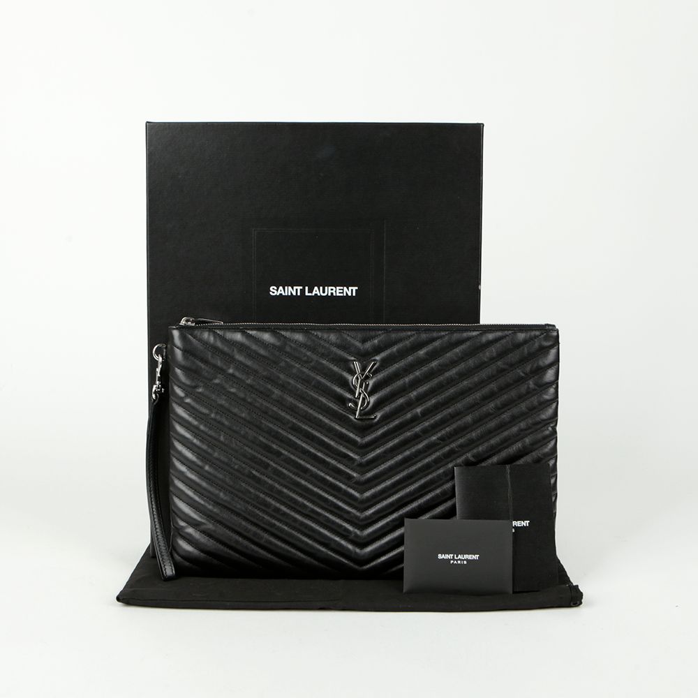 Saint Laurent Monogram Document Holder Clutch 440222