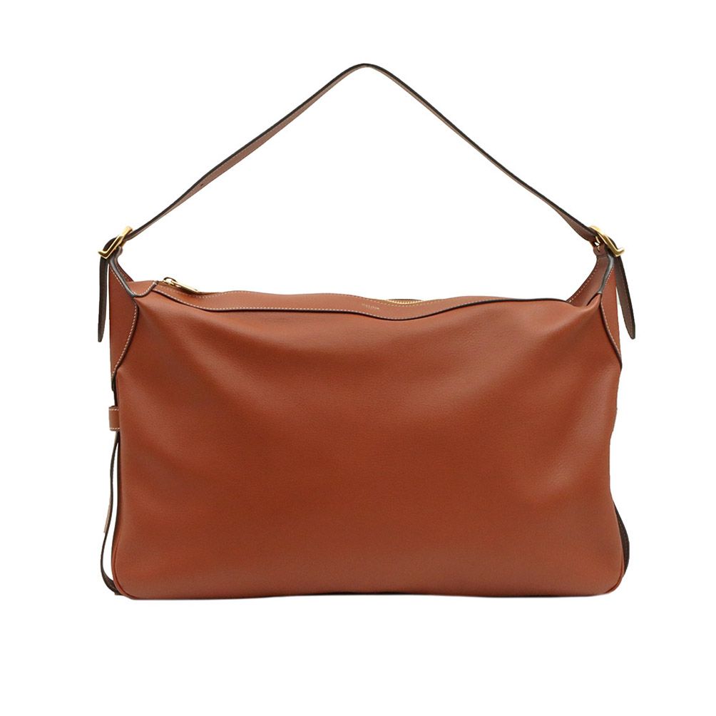Celine Large Hobo Shoulder Bag in Tan Calfskin Rome / 110793DPJ.04LU