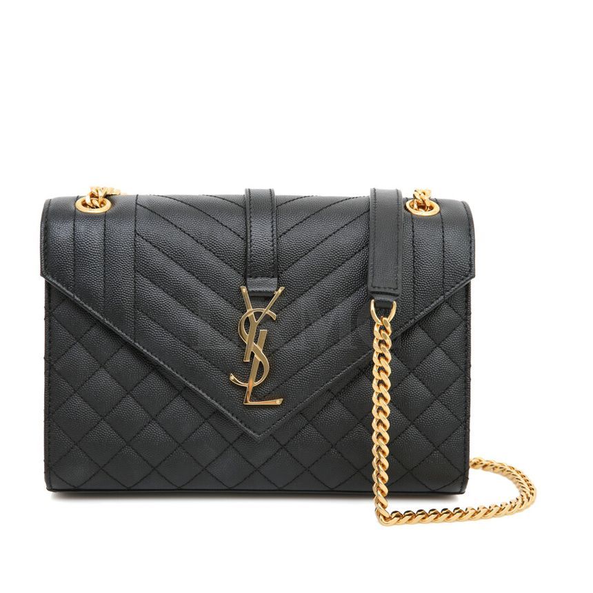 Saint Laurent Quilted Envelope Chain Shoulder Grand De Poudre Flap Crossbody Bag 600185