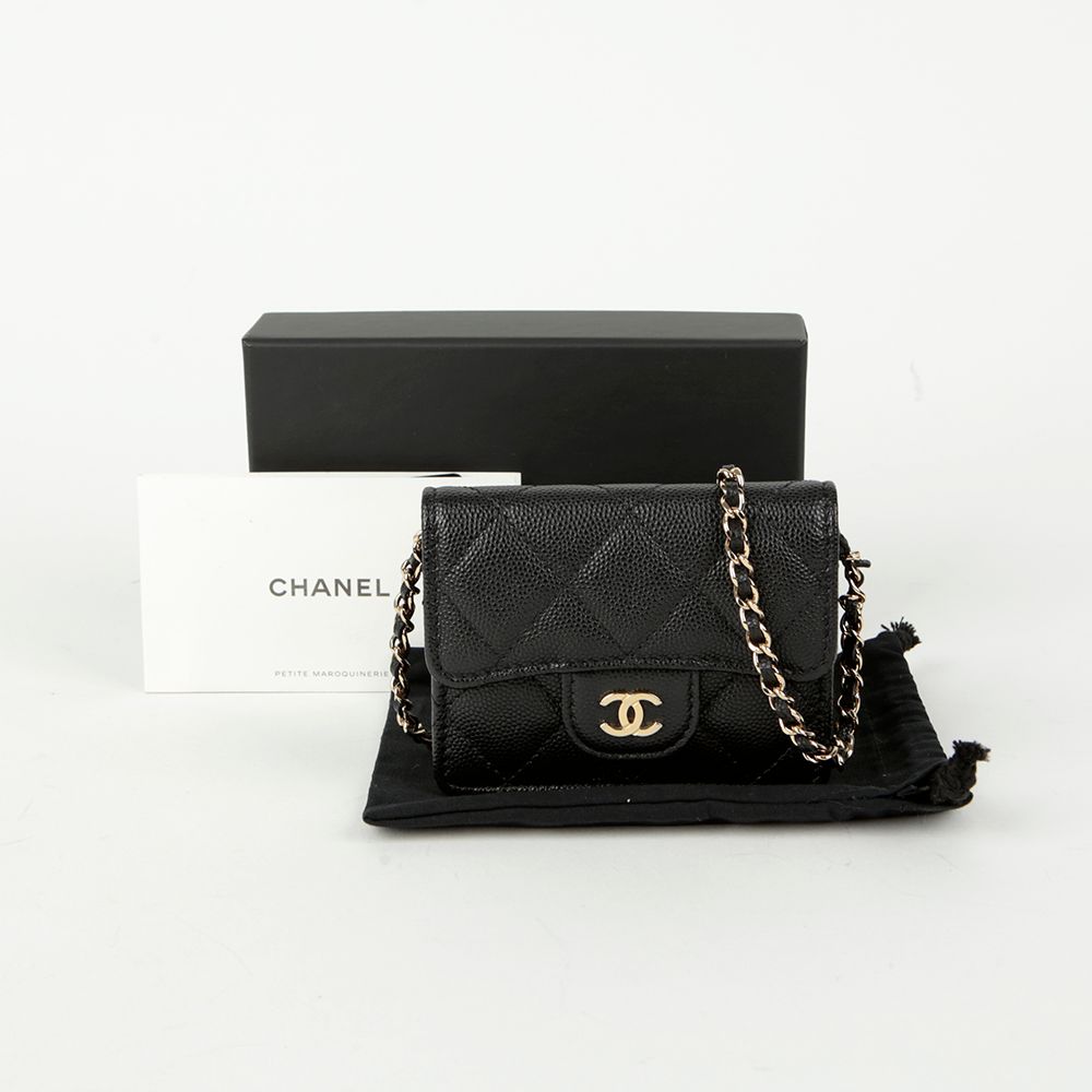 CHANEL Caviar Skin Accordion WOC Crossbody Bag - AP1730