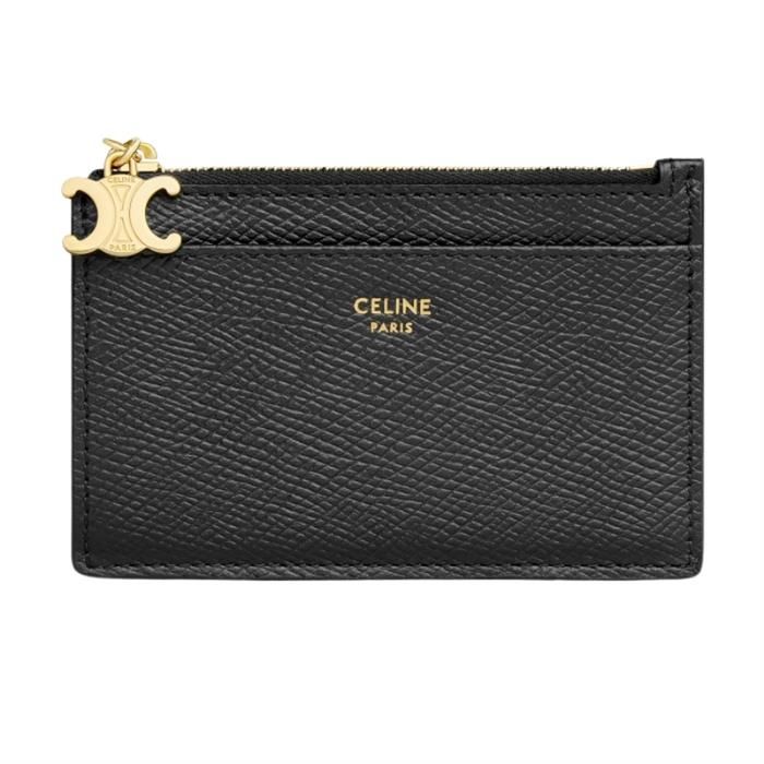 Celine Zip Card Wallet in Grain Calfskin - 10M083FVO 38NO