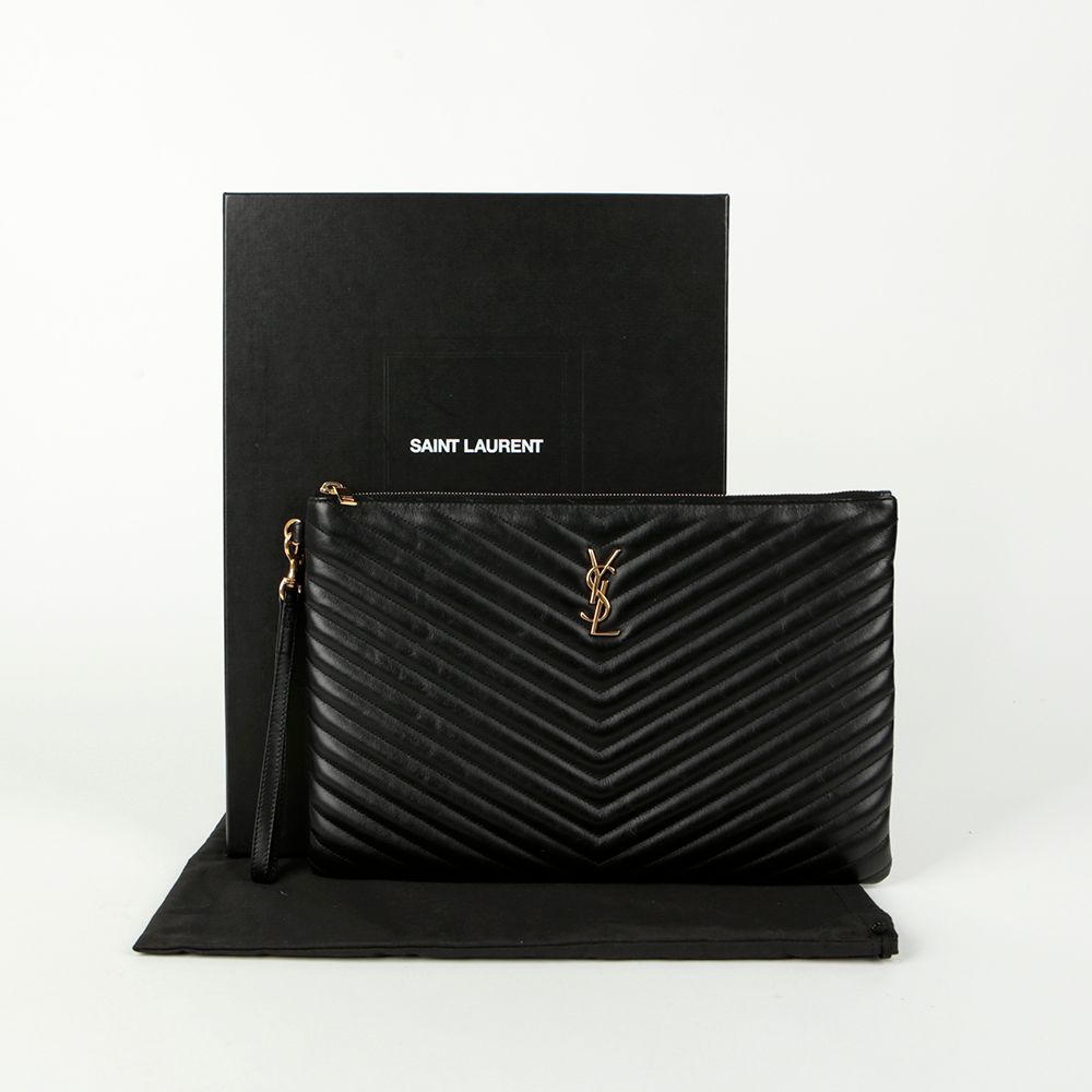 Saint Laurent Monogram Document Holder Clutch 440222