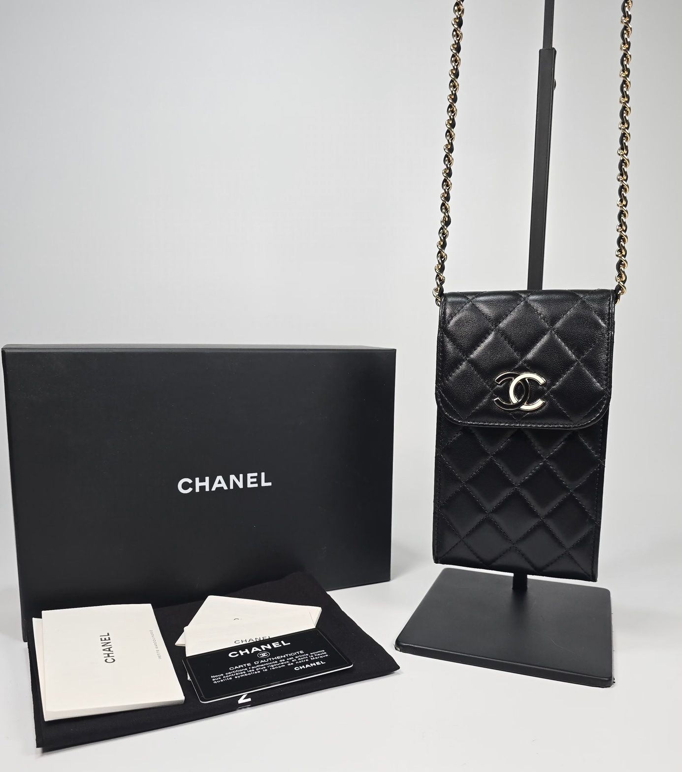 CHANEL Mini Crossbody Bag with COCO Logo in Lambskin - SKU 12345