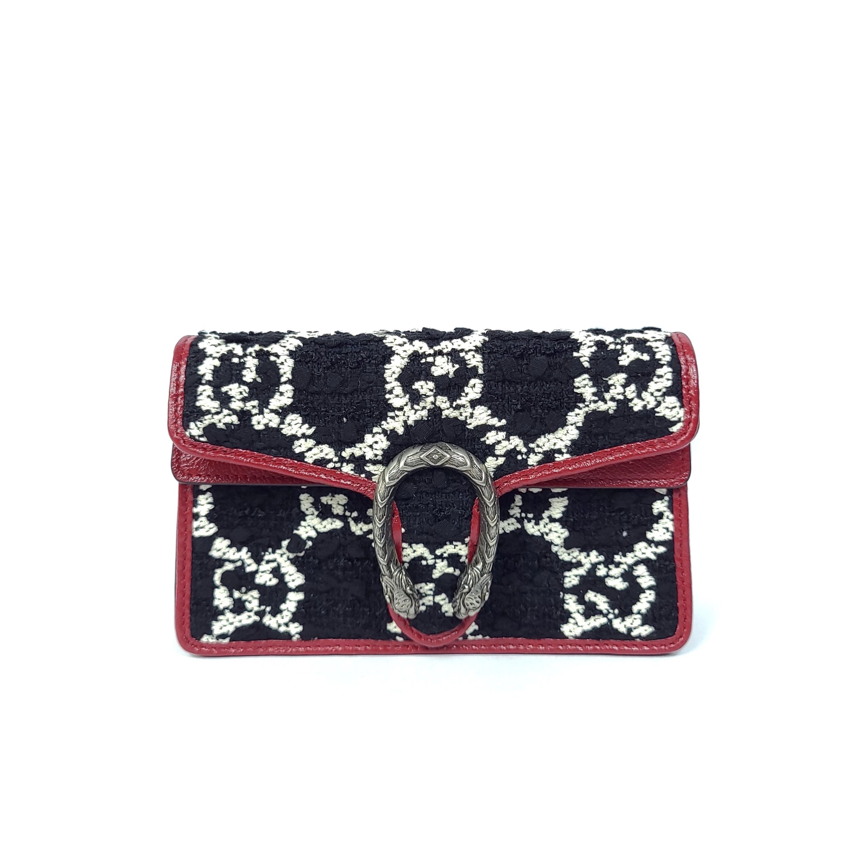Gucci Tweed Chain Crossbody Super Mini [1338]
