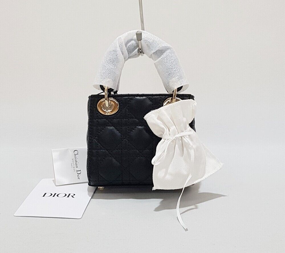 Dior Lady Black Micro Lambskin Bag 24 Purchase SKU
