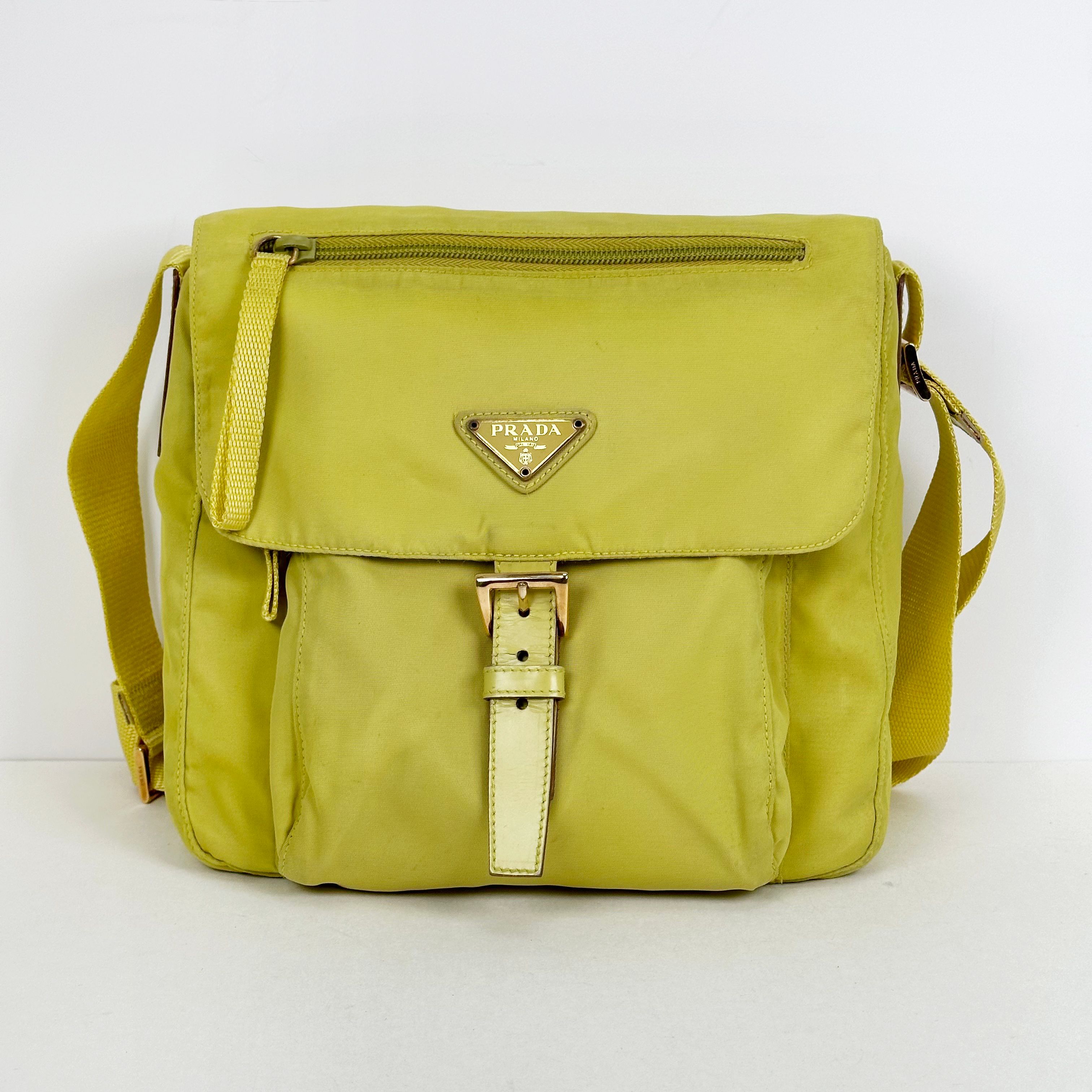 Prada Luxury Pocono Lemon Vintage Cross Bag 4PPRB1021