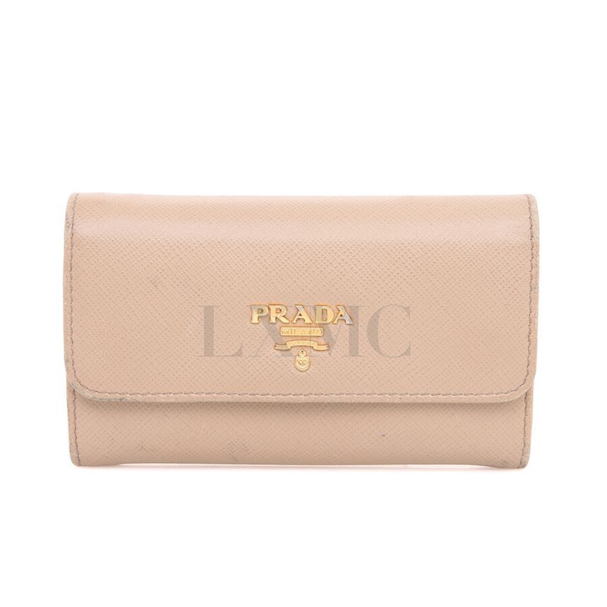 Prada Card Holder Flap Wallet for Business Cards Saffiano Leather 13 X 8 CM SKU