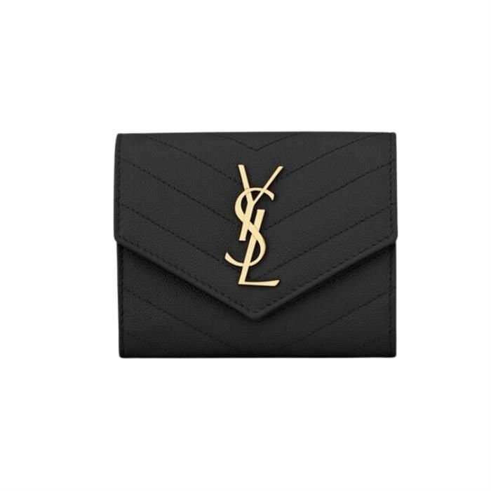 Saint Laurent Compact 3-tier Monogram Wallet 403943BOW011000