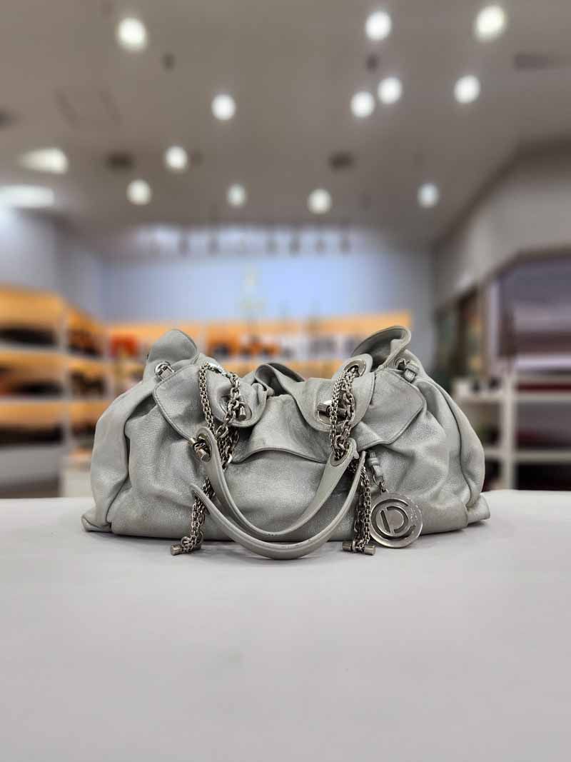 Dior CannaJu Calfskin Leather Bucket Chain Shoulder Bag - SKU123