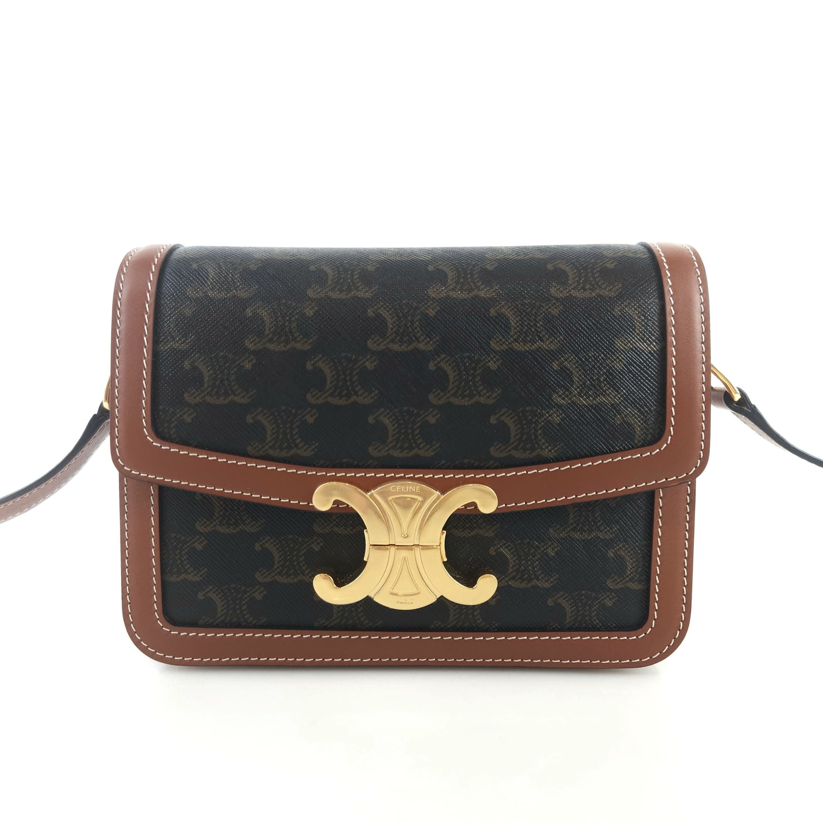 Celine Canvas Tin Trionphe Shoulder Crossbag 188882 8485