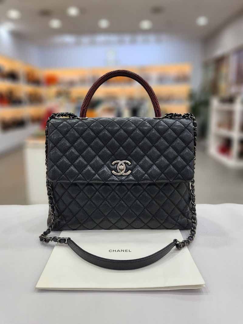 CHANEL Coco Handle Large Lizard 21 Series A92992 SKU