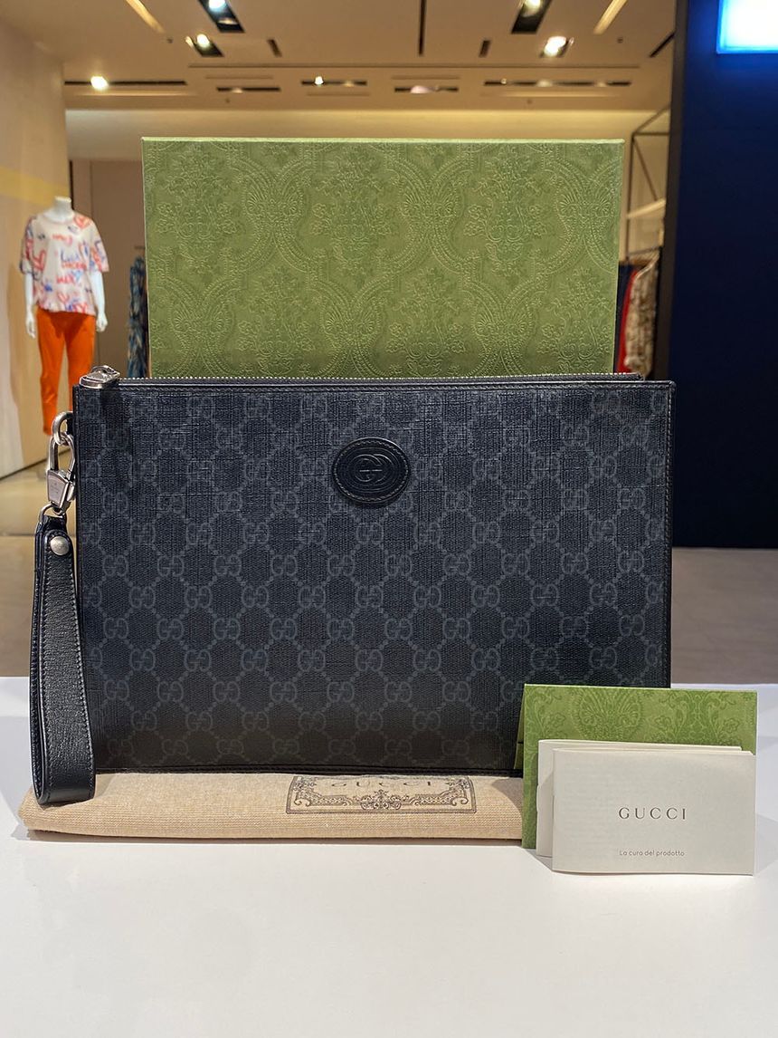 Prada GG Supreme Interlocking Clutch Bag 672953