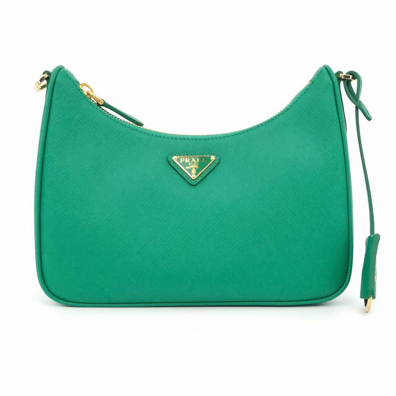 Prada Lux Chain Hobo Bag in Safiano Tessuto Green (SKUs included)