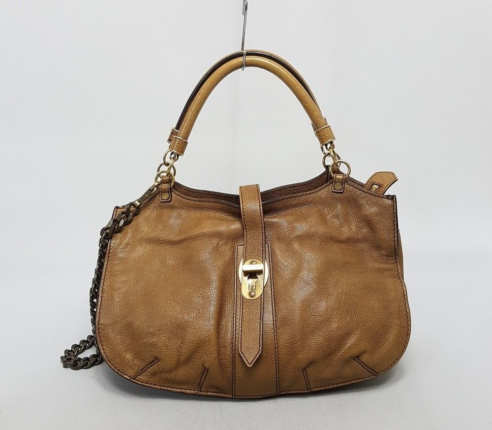 Burberry Brown Leather Shoulder Bag SKU123