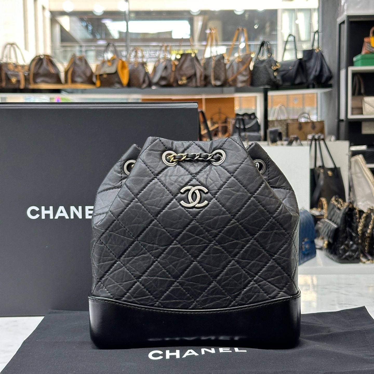 CHANEL Gabrielle Backpack Small Black A94485