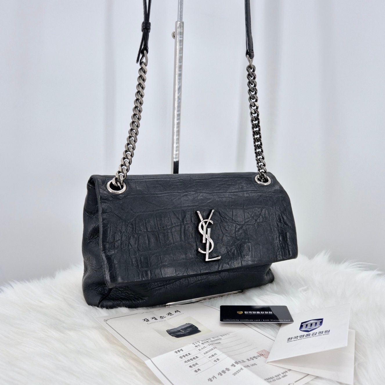 Saint Laurent West Hollywood Chain Shoulder Bag Black (620663)