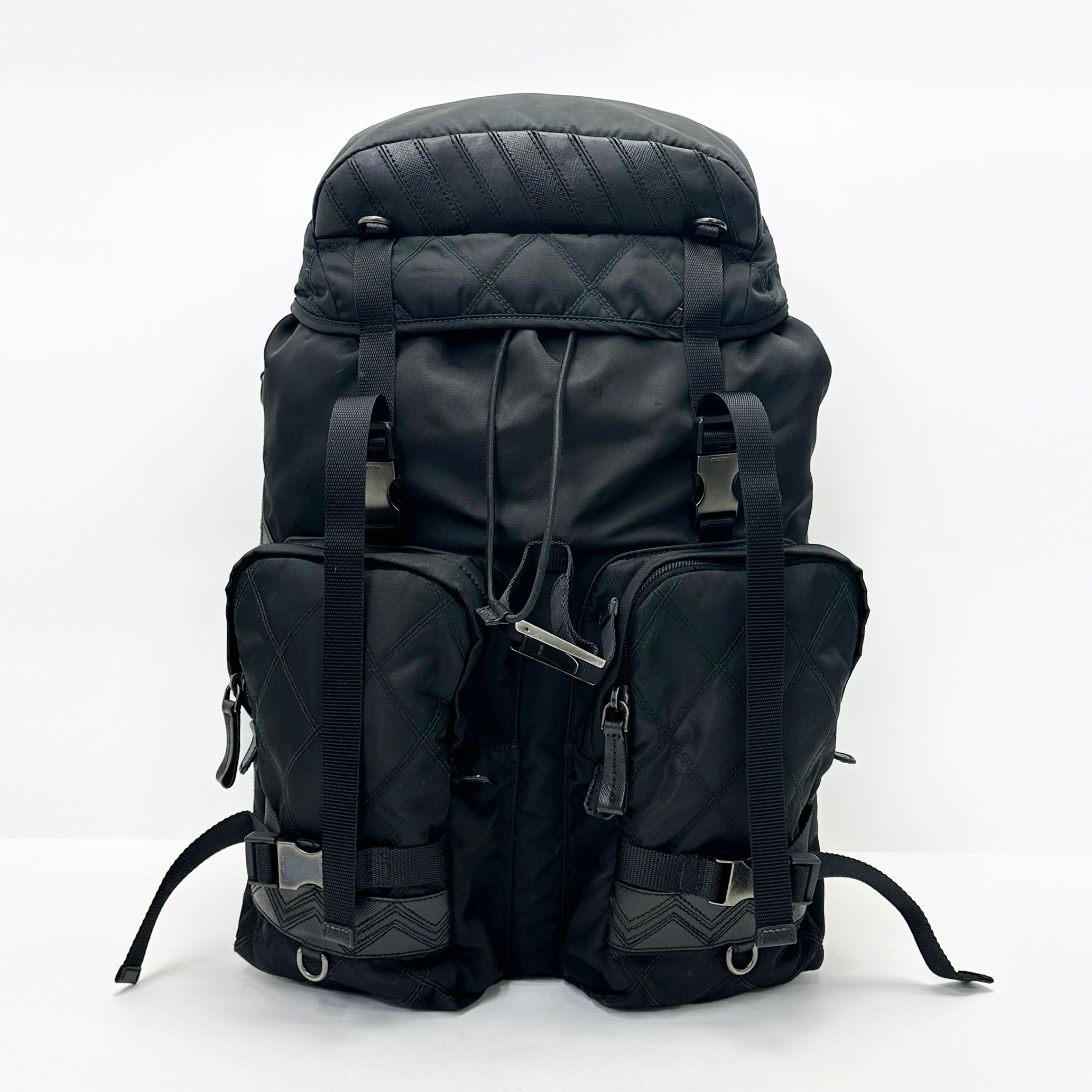 Prada Unisex Buckle Accent Backpack 4VPRB27213