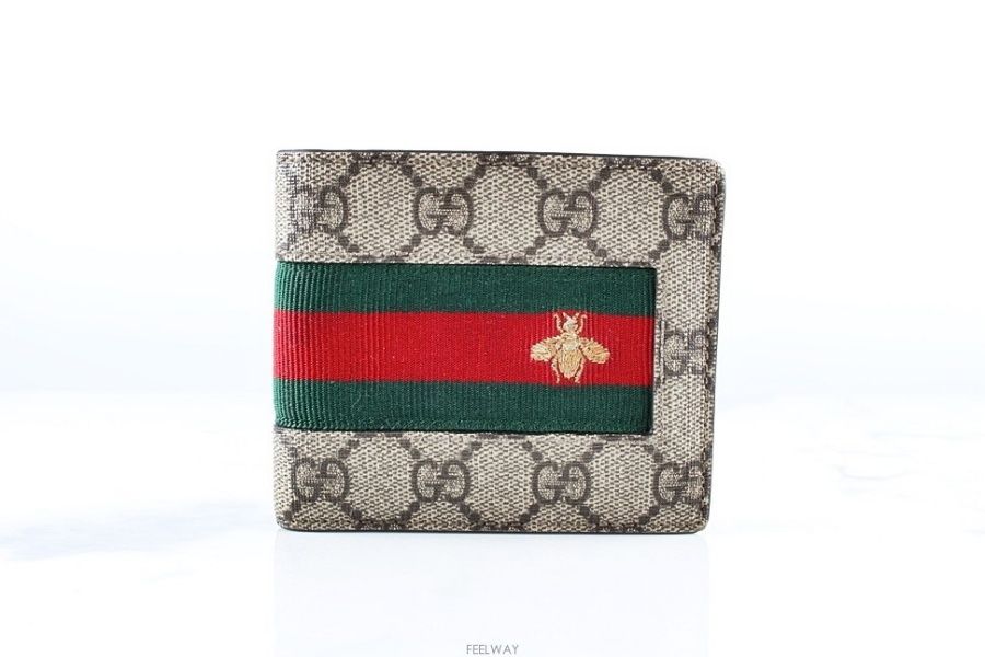 Gucci Supreme Triple Bee Wallet - SKU 12345