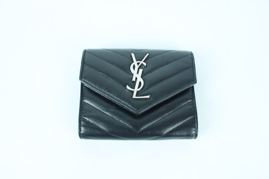 Saint Laurent Matelasse Leather Wallet - SKU 12345