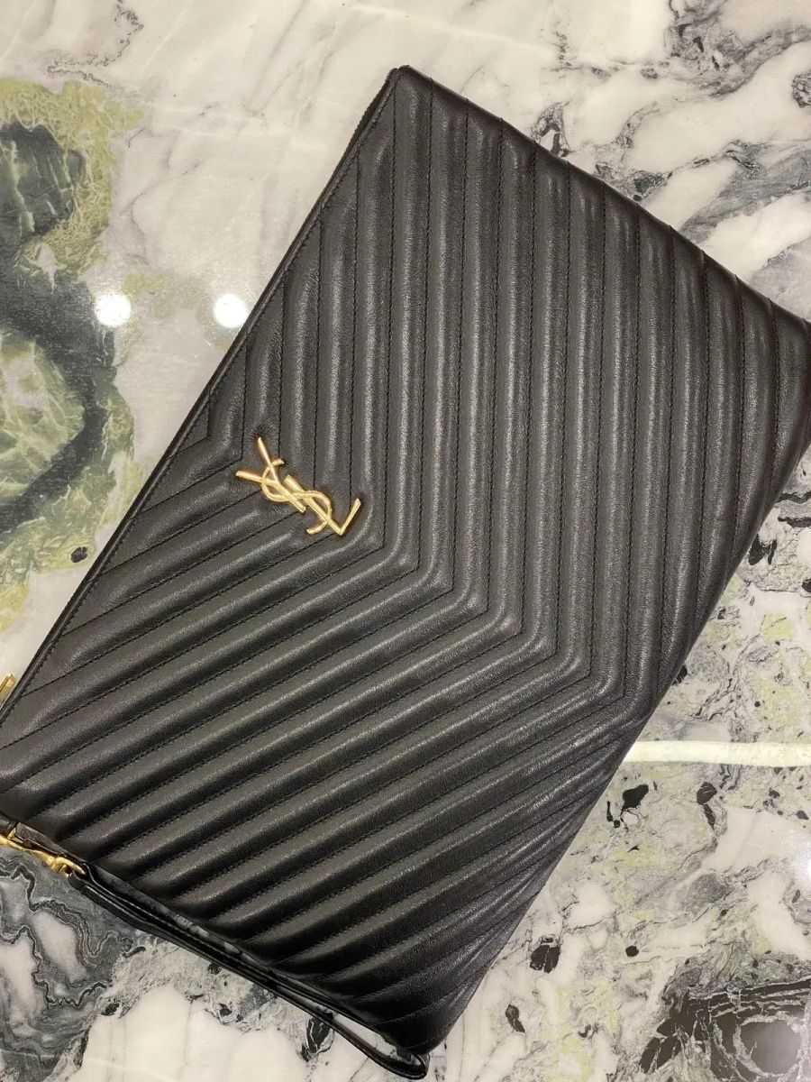 Saint Laurent Black Clutch L - SKU