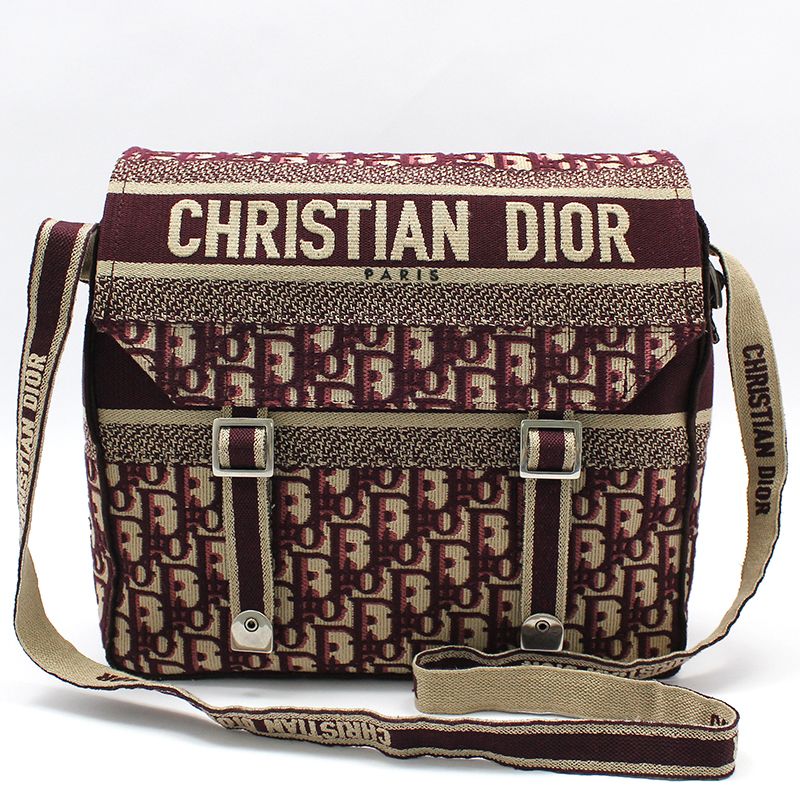 Dior Burgundy Oblique Camp Messenger Crossbody Bag M1291VRIW