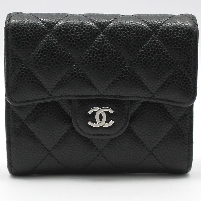 CHANEL Classic Small Flap Wallet in Black Caviar AP0231