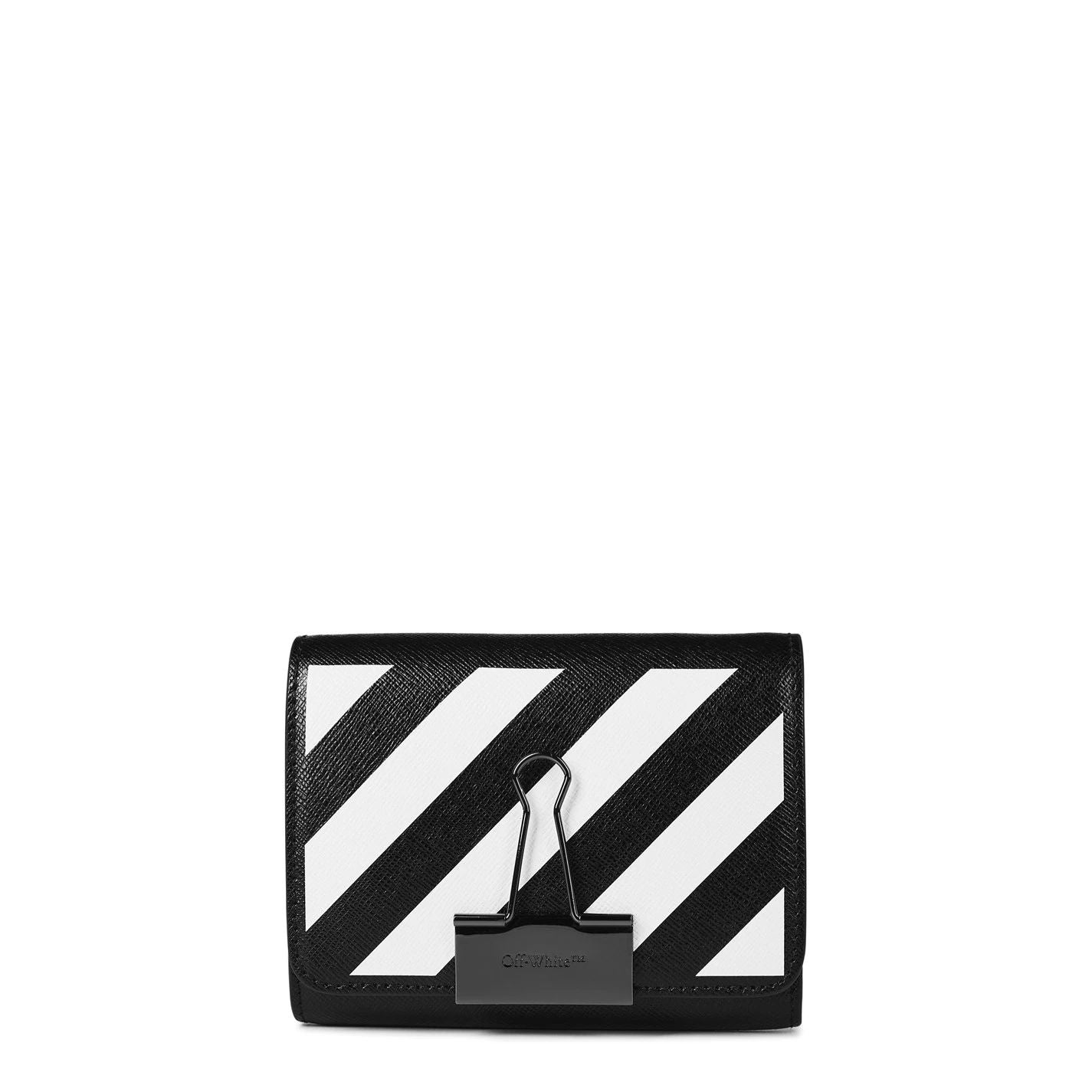 Off White Refurbished Mini Wallet Black White 894529