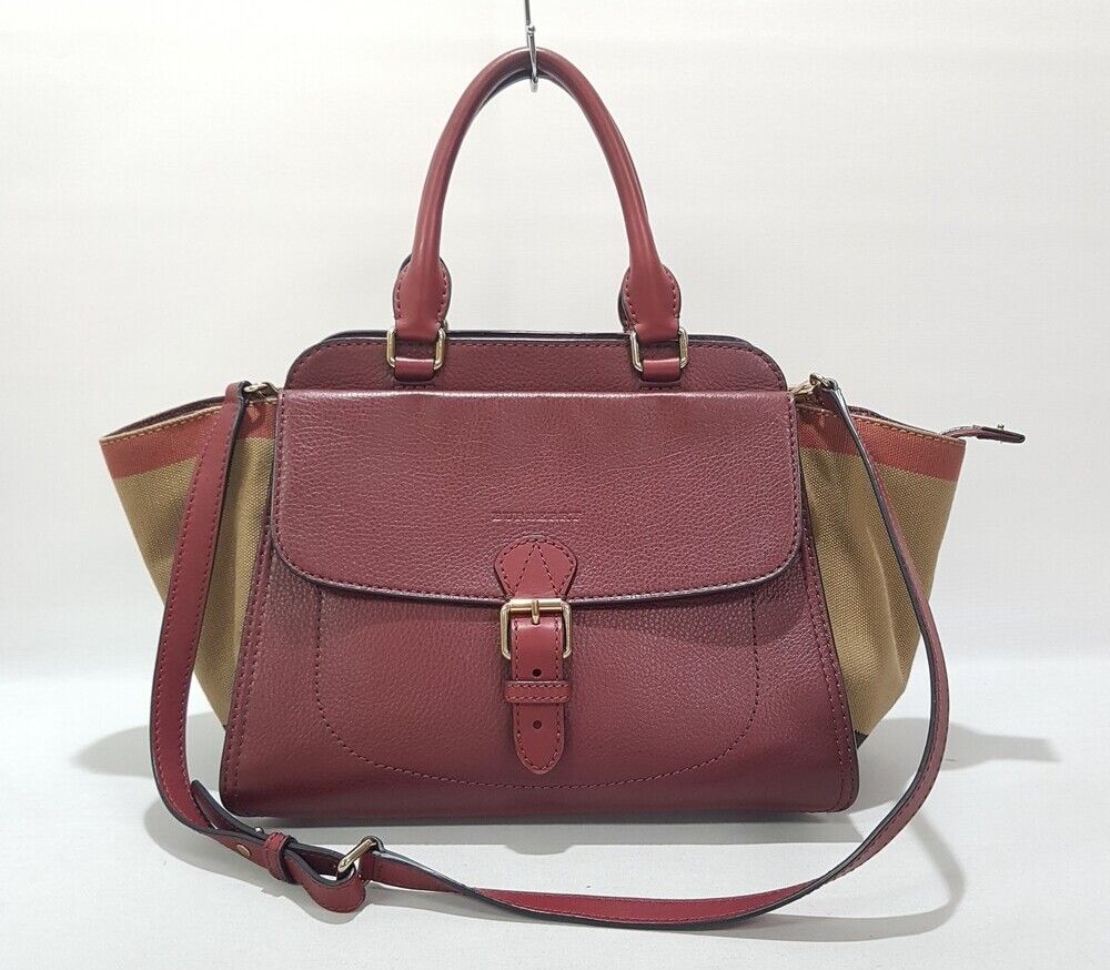 Burberry Hacote Ashby Check Tote Shoulder Bag - SKU12345