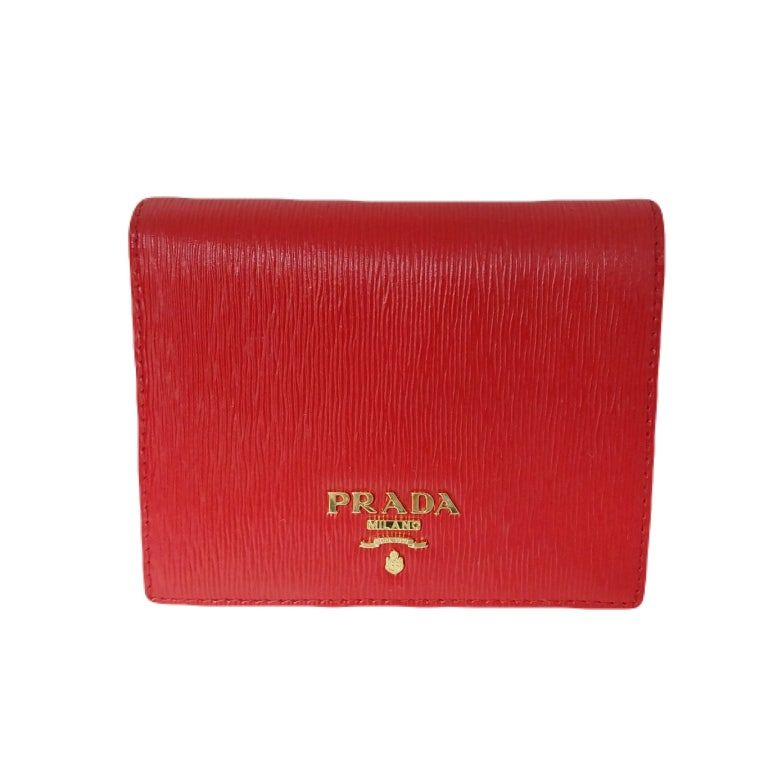Prada 24SS Move Saffiano Gold Logo Wallet (1MV204 QWA)