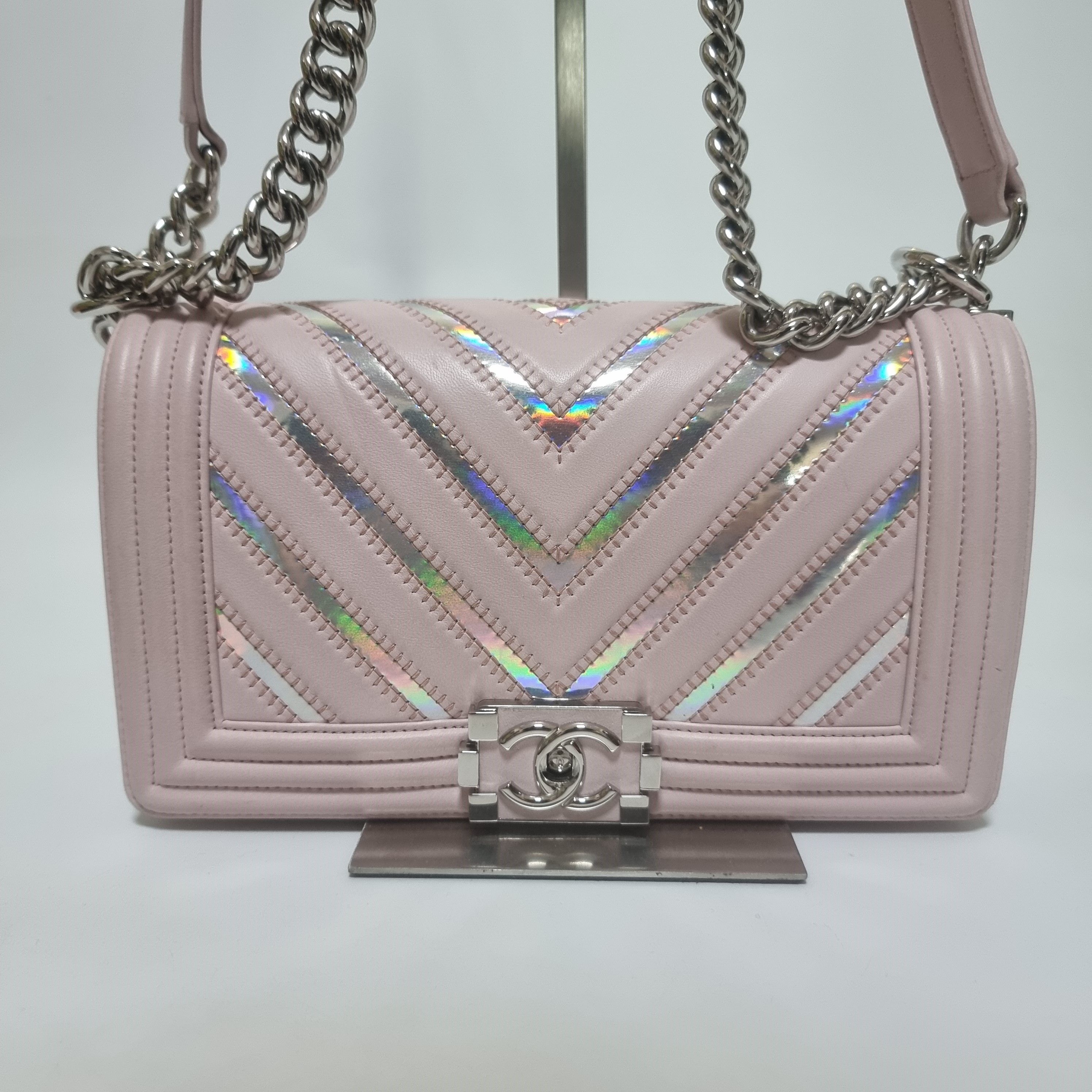 CHANEL Chevron Chevron Boy Bag Medium M Shoulder Bag 24th SKU