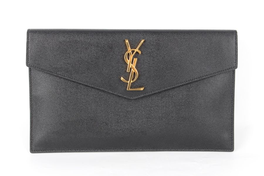 Saint Laurent Black Urban Gold Clutch