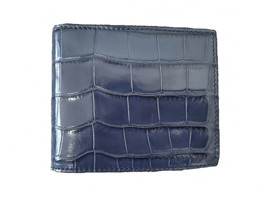 Gucci Bifold Crocodile Wallet - Blue (SKU: One Size)