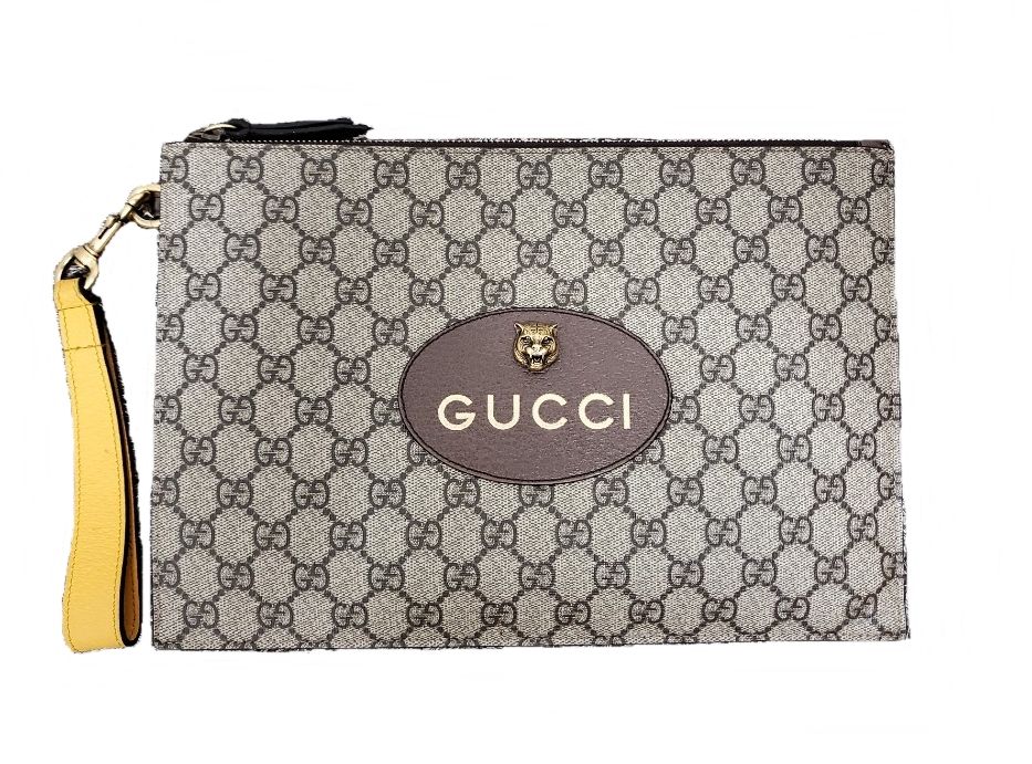 Gucci Supreme Jaguar Embellished Clutch Bag GG - SKU: One Size