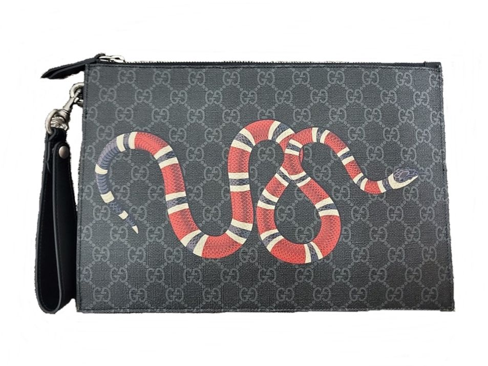 Gucci Snake Print Clutch Bag - SKU123456