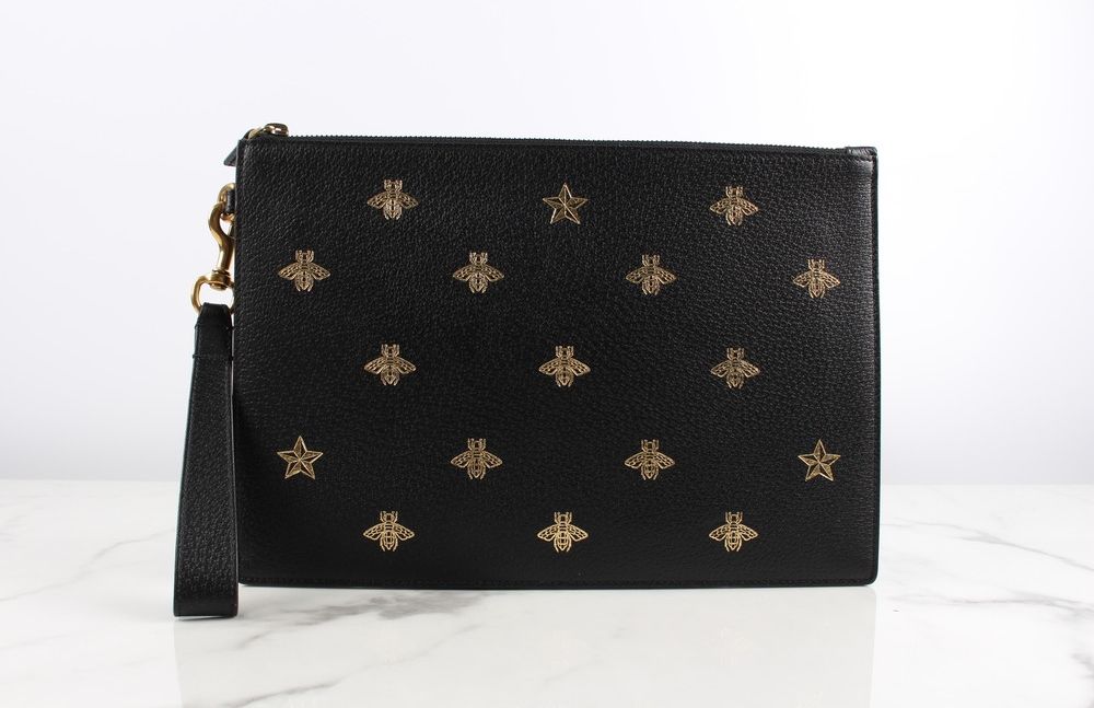 Gucci Bee Star Strap Clutch Bag -