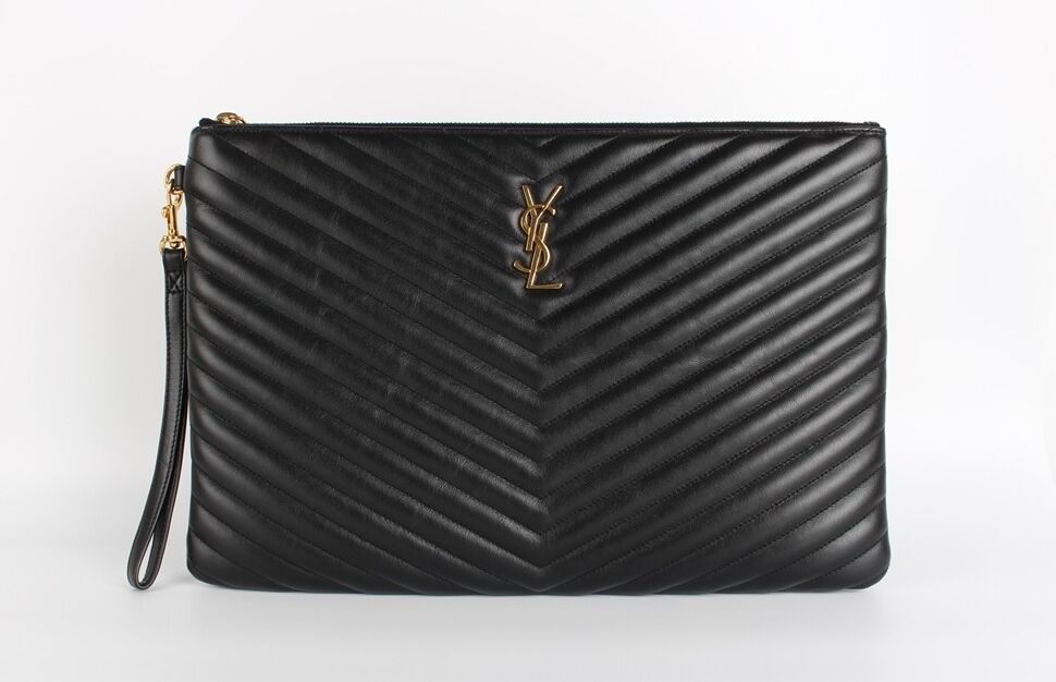Saint Laurent Black Clutch L - SKU 12345