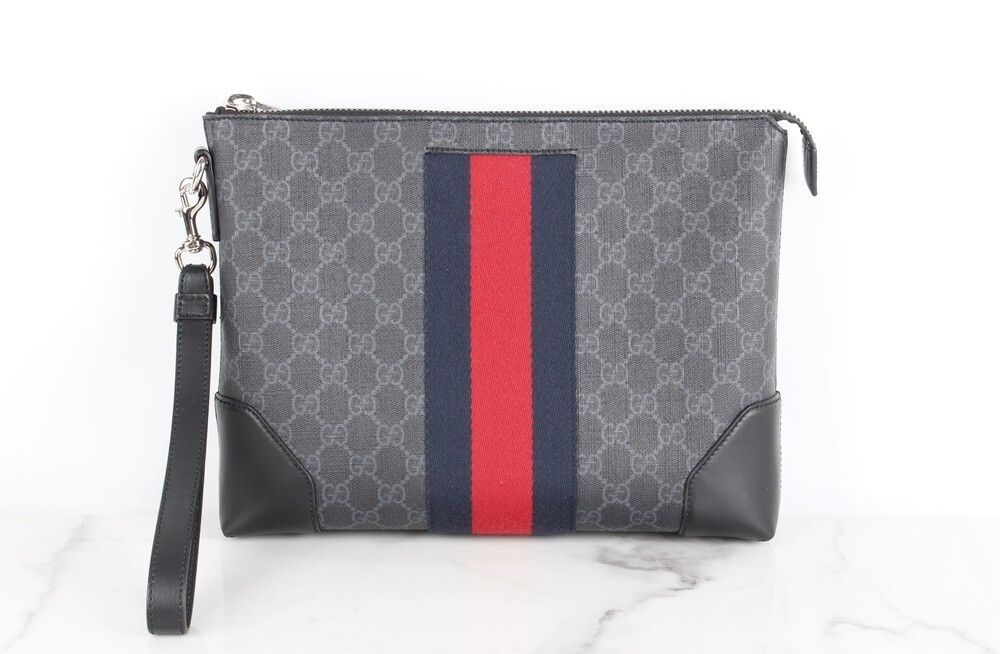 Gucci GG Supreme Web Strap Pouch SKU