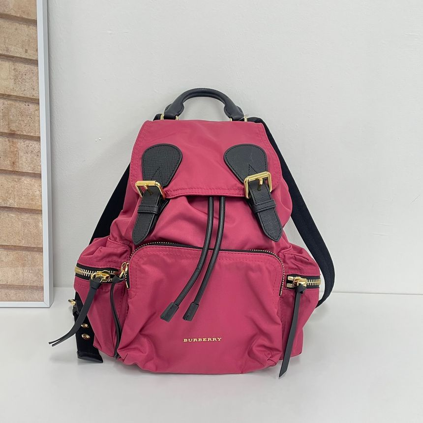 Burberry Red Nylon Backpack SKU#12345