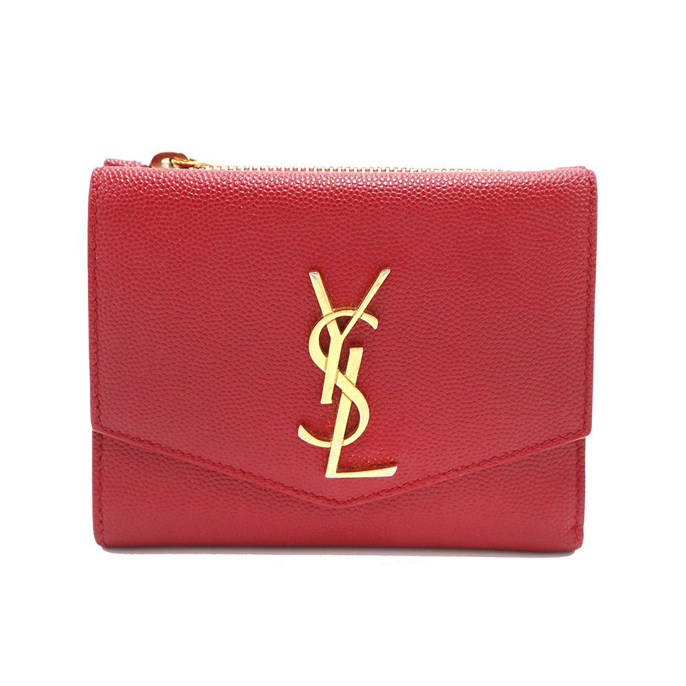 Saint Laurent Red Grand de Poudre Uptown Flap Wallet 582296