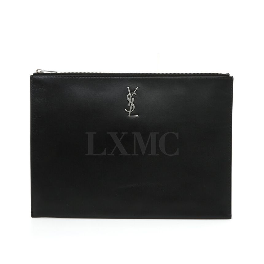 Saint Laurent Monogram Soft Clutch Bag Black 534680