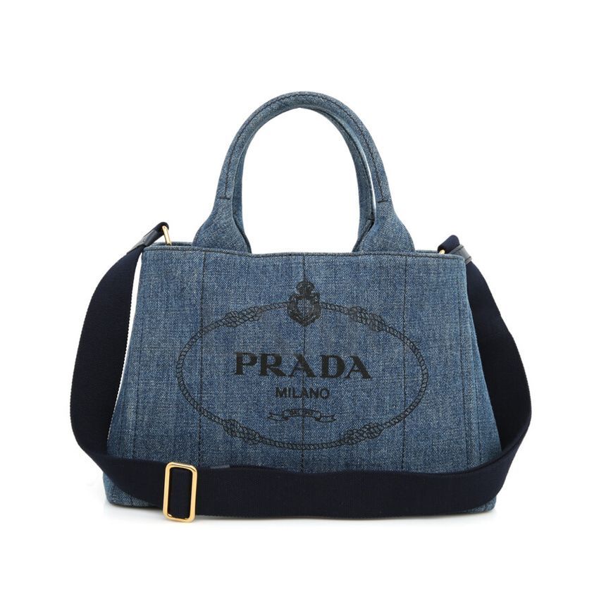 Prada Denim Canvas Tote Cross 1BG439