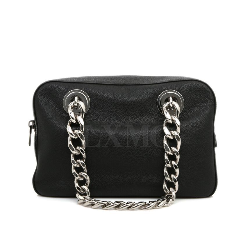 Prada Dino Chain Tote Grommet Mini Boston Bag 1BB017