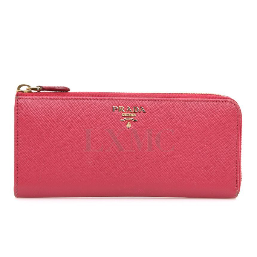 Prada Pink Gold Zip Wallet 1M1183