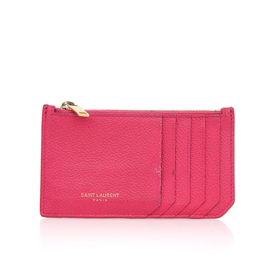 Saint Laurent Pink Card Holder Wallet 458583 Fragment Card Holder Wallet