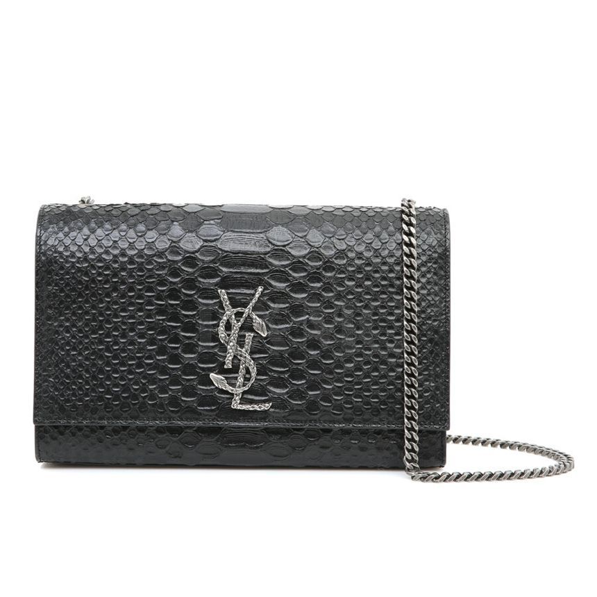 Saint Laurent Python Crossbody Black Chain Shoulder 419374