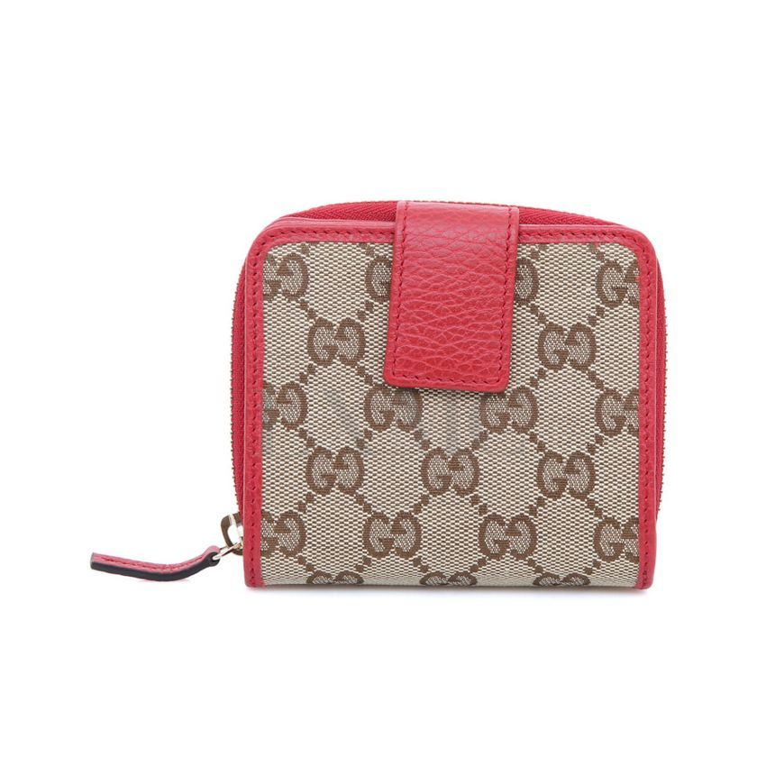 Gucci Supreme GG Canvas Mini Wallet 346056 Red