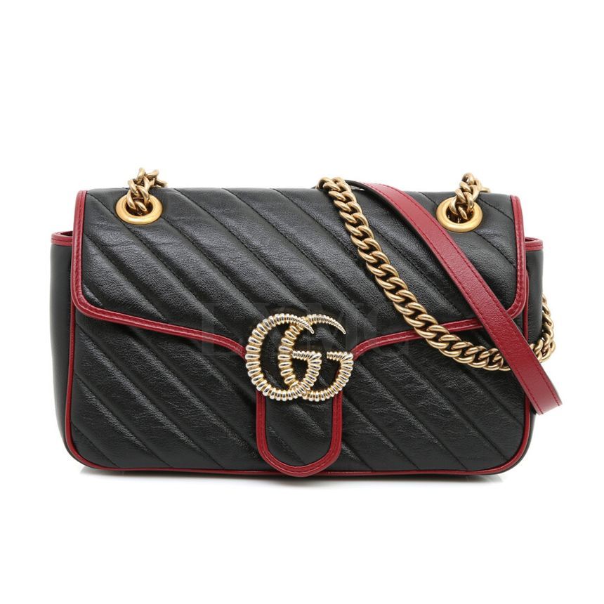 Gucci GG Mamont Mamong Chain Shoulder Flap Cross 443497