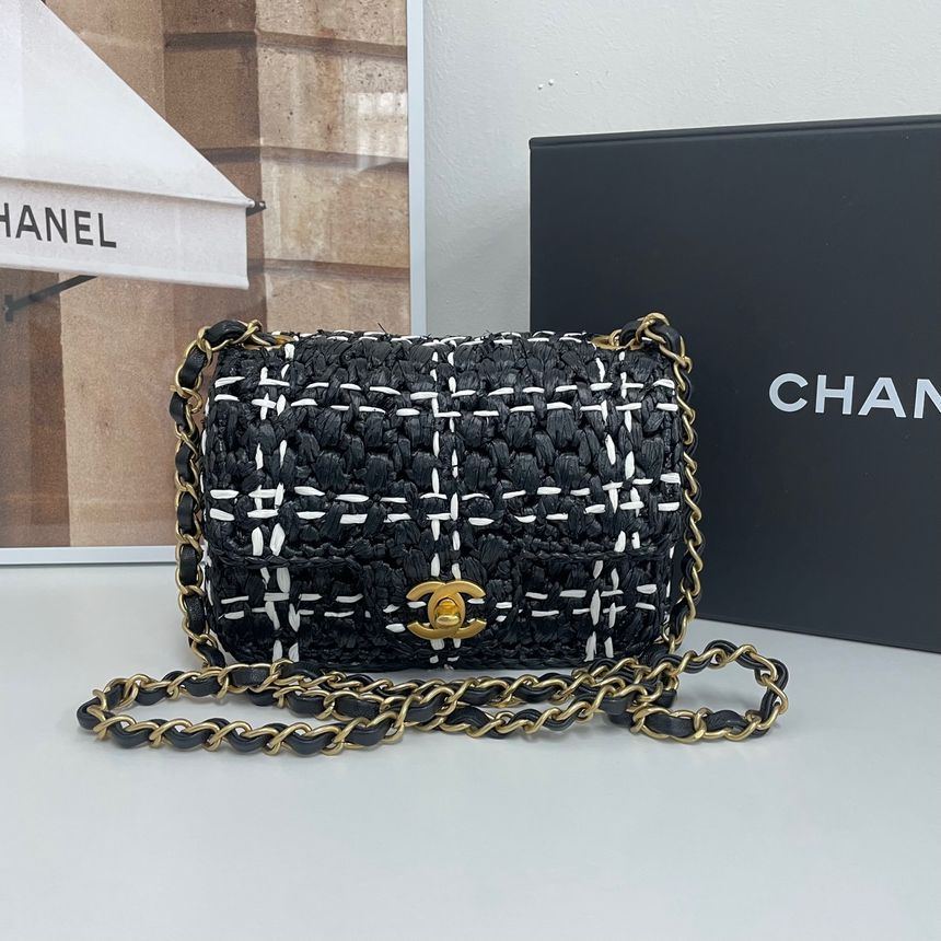 CHANEL Mini Tweed Flap Crossbody Bag AS3944