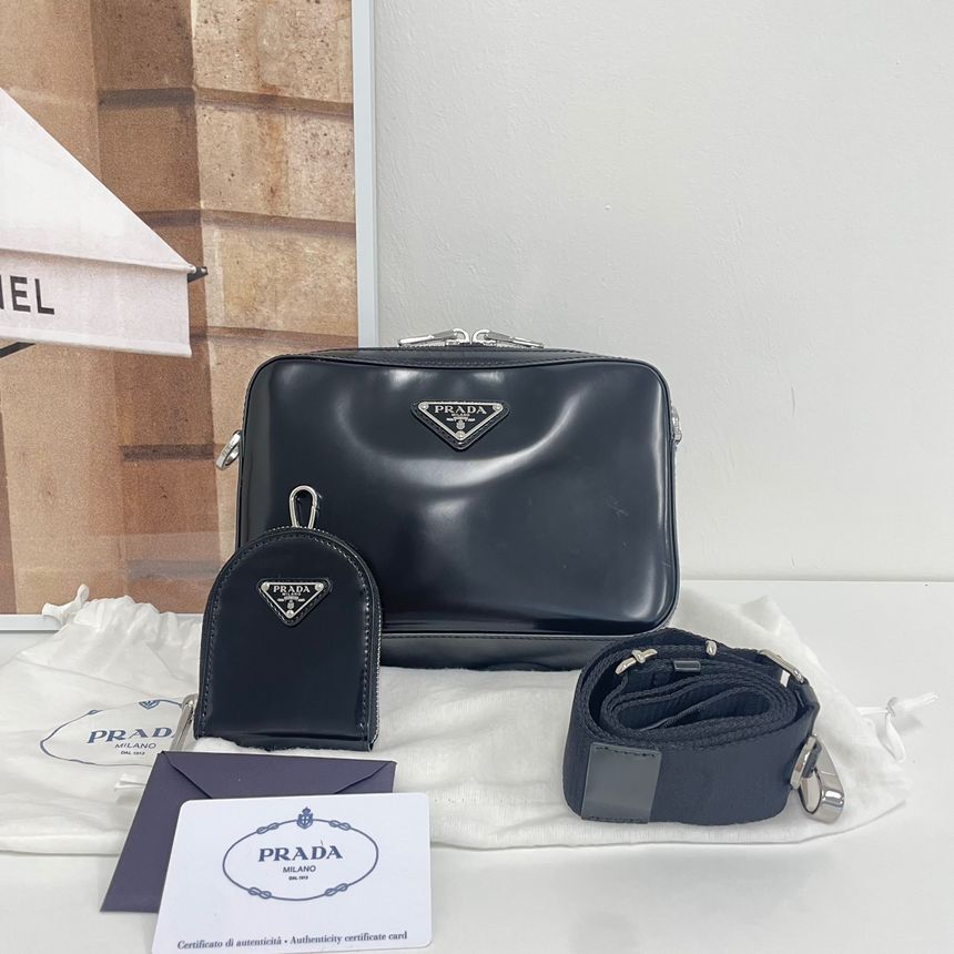 Prada Brushed Crossbody Bag (1BH180)